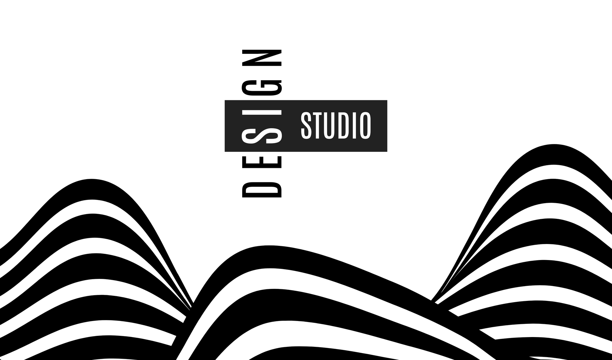 Black and White Clean Modern Studio Business Card