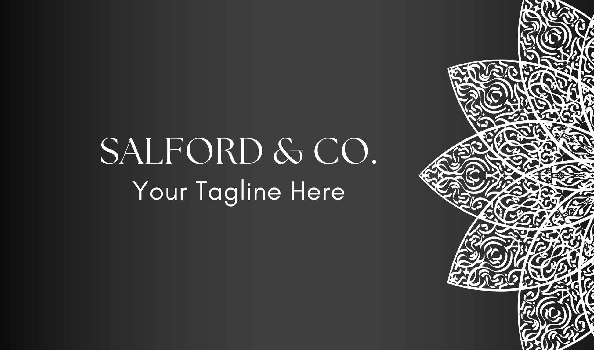 Black and White Elegant Business Card