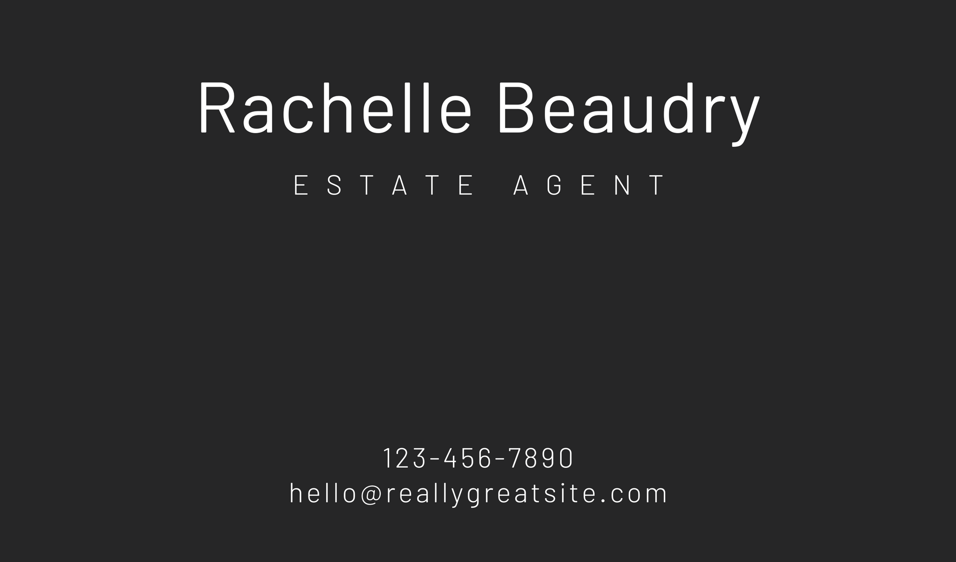 Black and White Modern Minimalist Marketing Agency Business Card