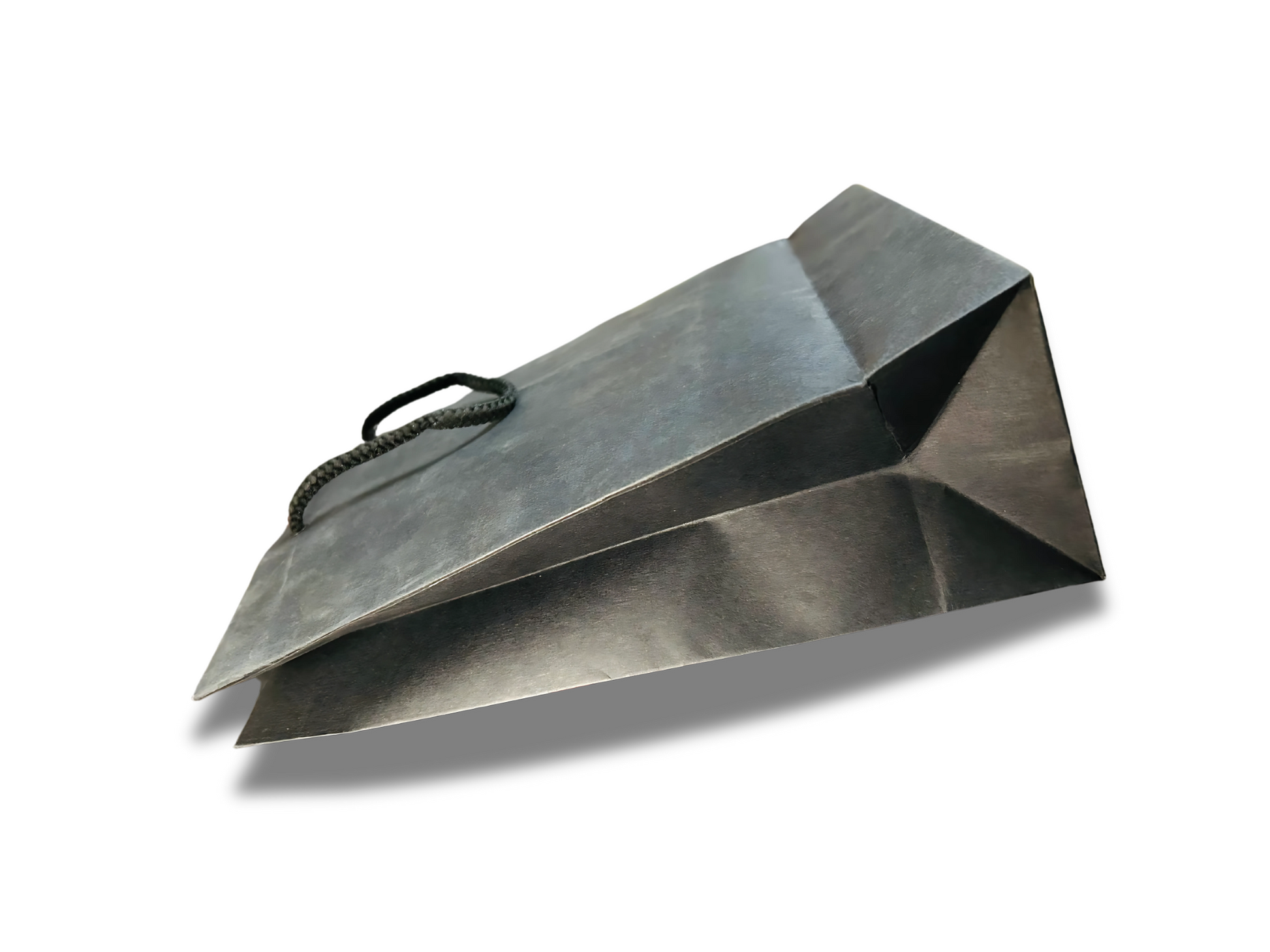 Durable Black Paper Gift Bag - 9"x9"x3" | Small Shopping Bag for Gifts, Retail, and Party Favors