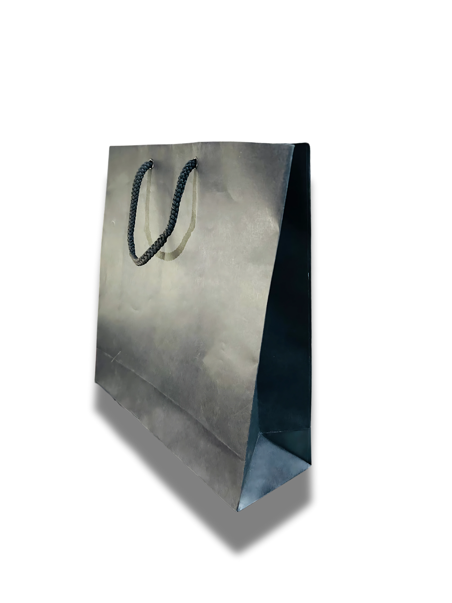 Durable Black Paper Gift Bag - 9"x9"x3" | Small Shopping Bag for Gifts, Retail, and Party Favors