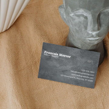 Grey Minimalist Interior Designer Card