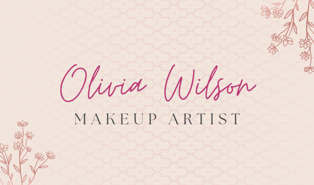 Beauty Feminine Makeup Artist Cards