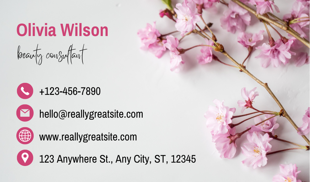 Nude Minimalist Beauty Feminine Makeup Artist Business Card