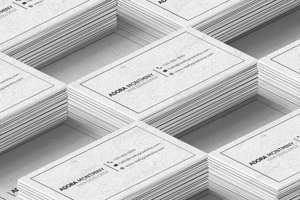 White and Black Simple web Developer Business Card