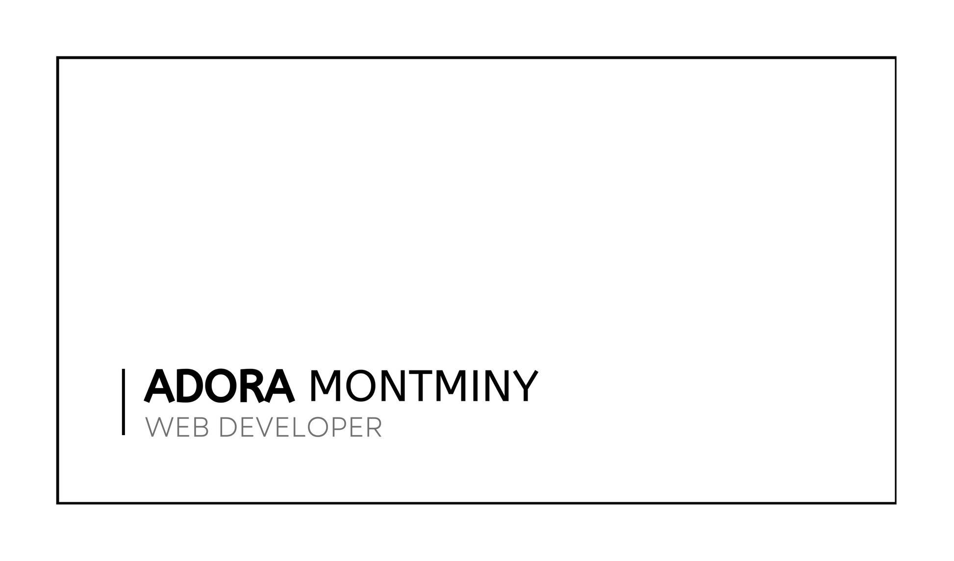White and Black Simple web Developer Business Card